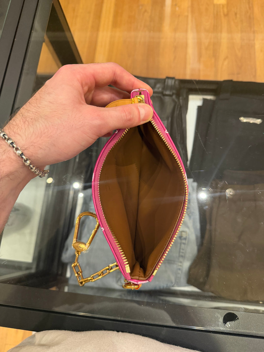 Louis Vuitton P9 Speedy 40 Bandouliere Pink Agate Duffle Bag