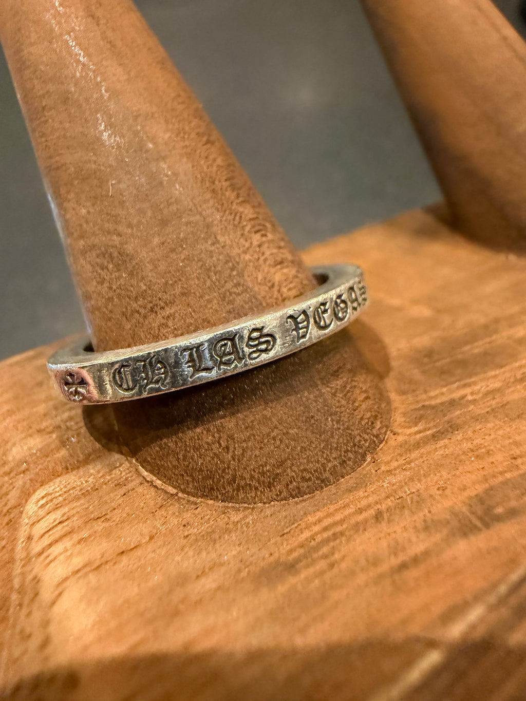 Chrome Hearts Las Vegas F You 3MM Spacer Ring Silver - Size 12