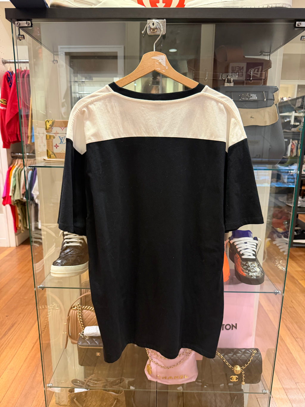 Celine Loose Checkered Logo Tee