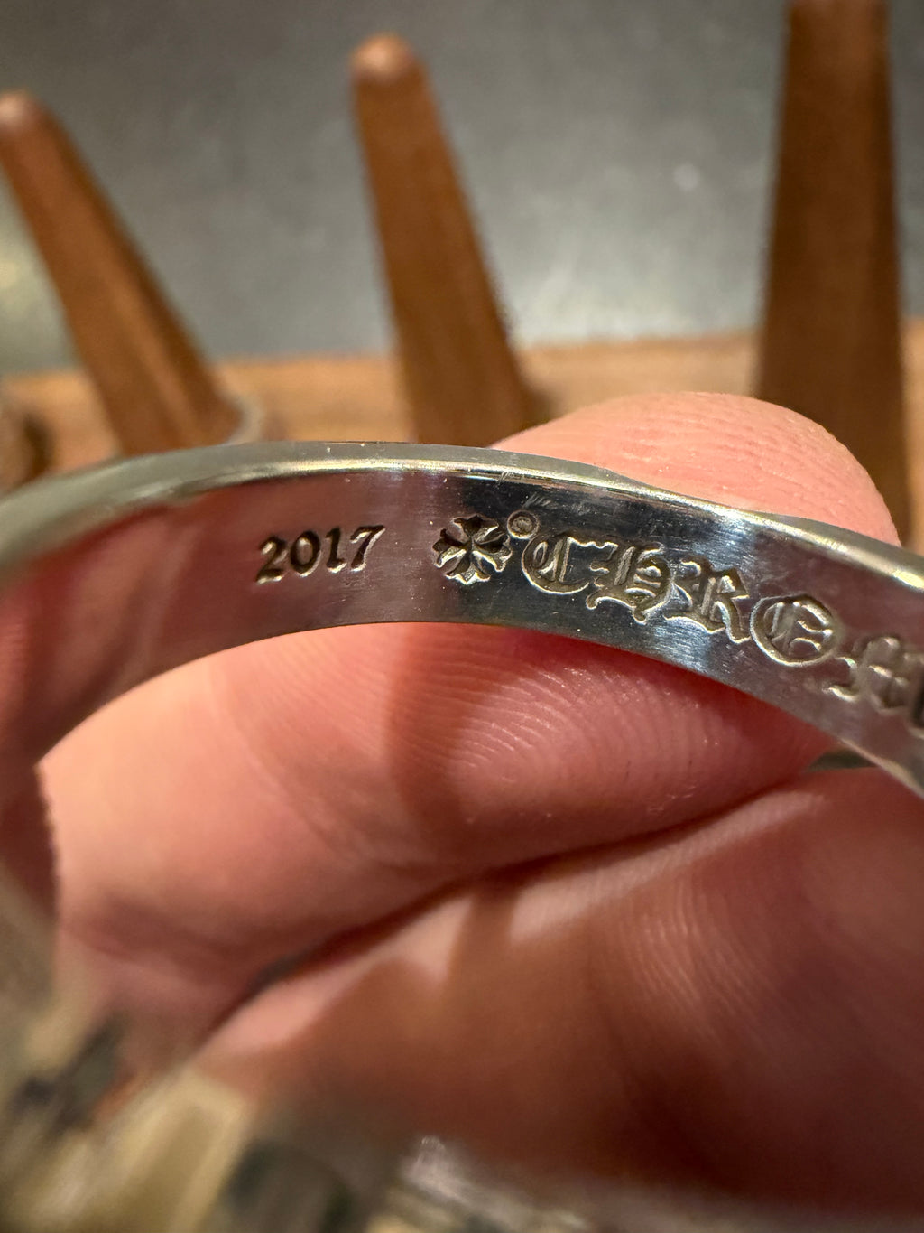 Chrome Hearts Negative Plus Band Ring Silver - size 10