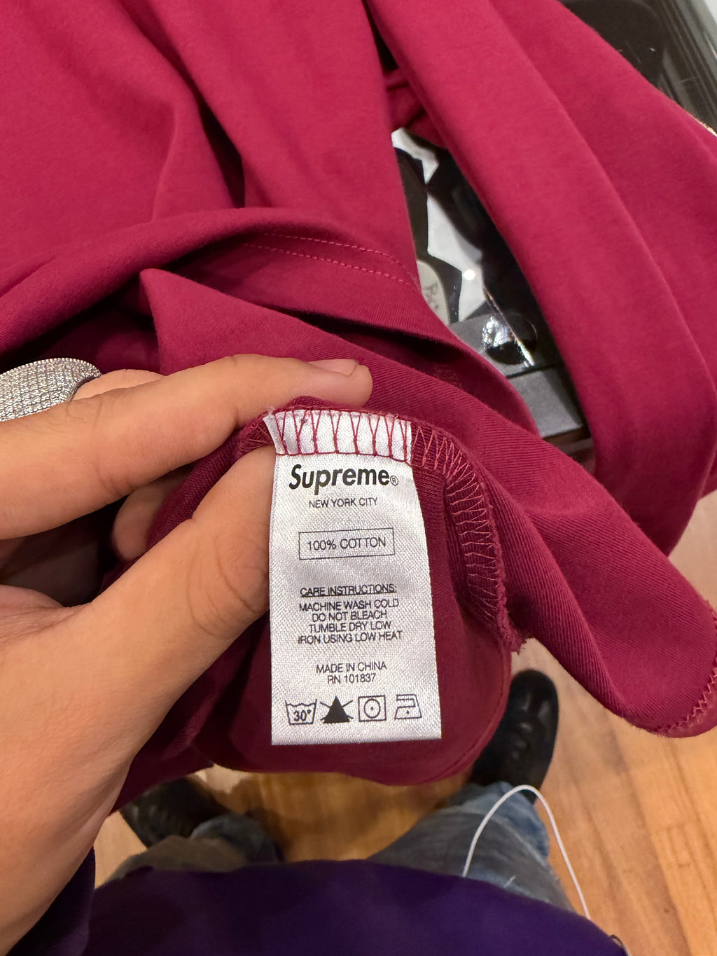 Supreme Mock Neck LS Maroon
