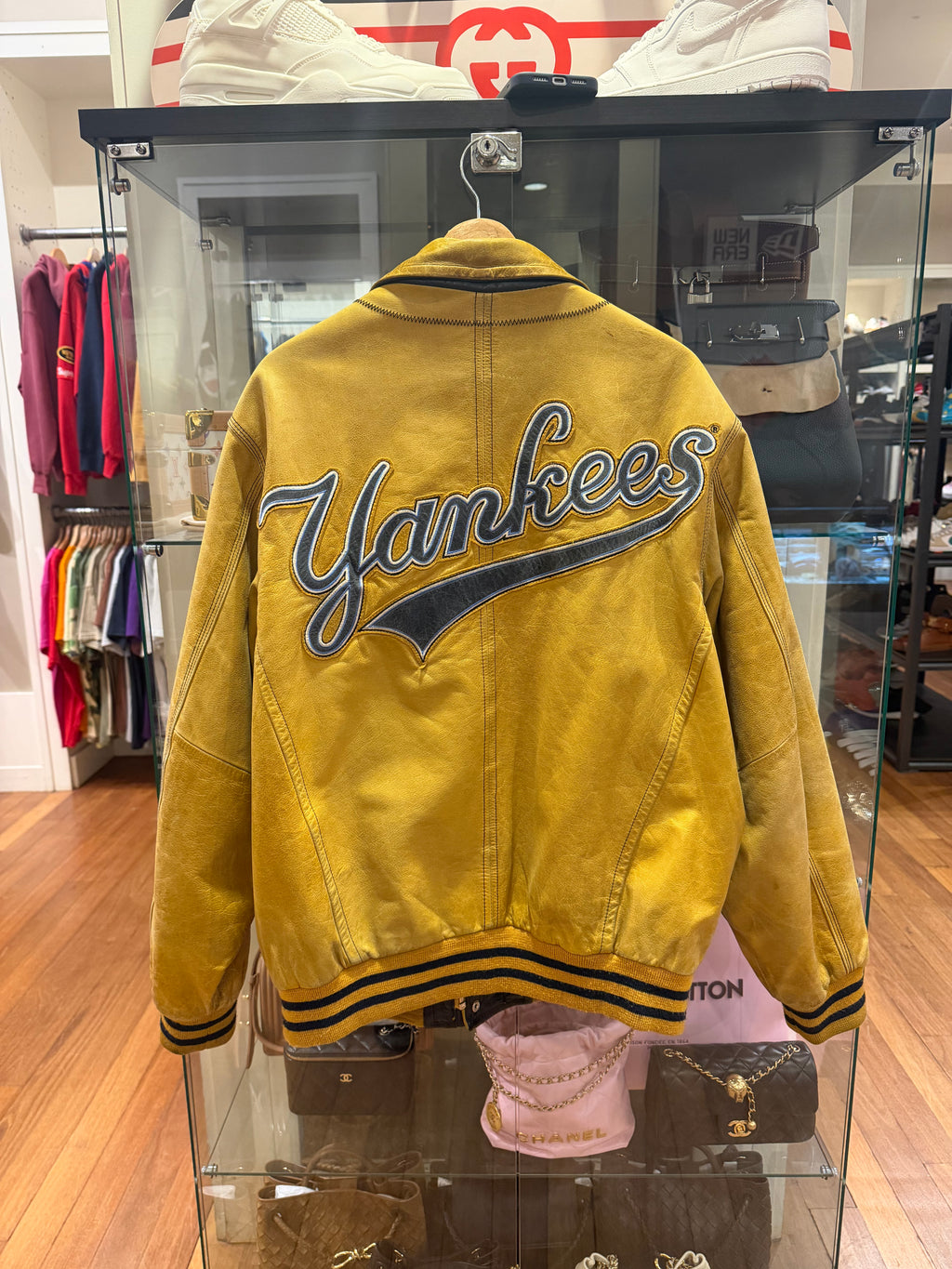 Vintage Mirage NY Yankees High Grain Leather Jacket