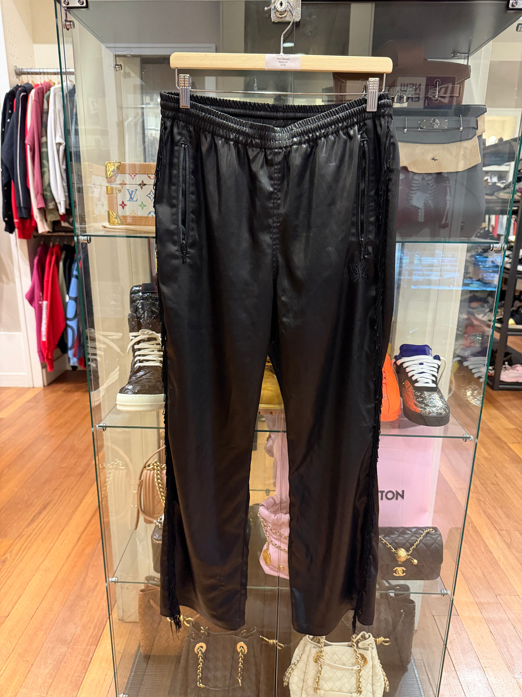Needles Satin Pleather Track Pants - Black
