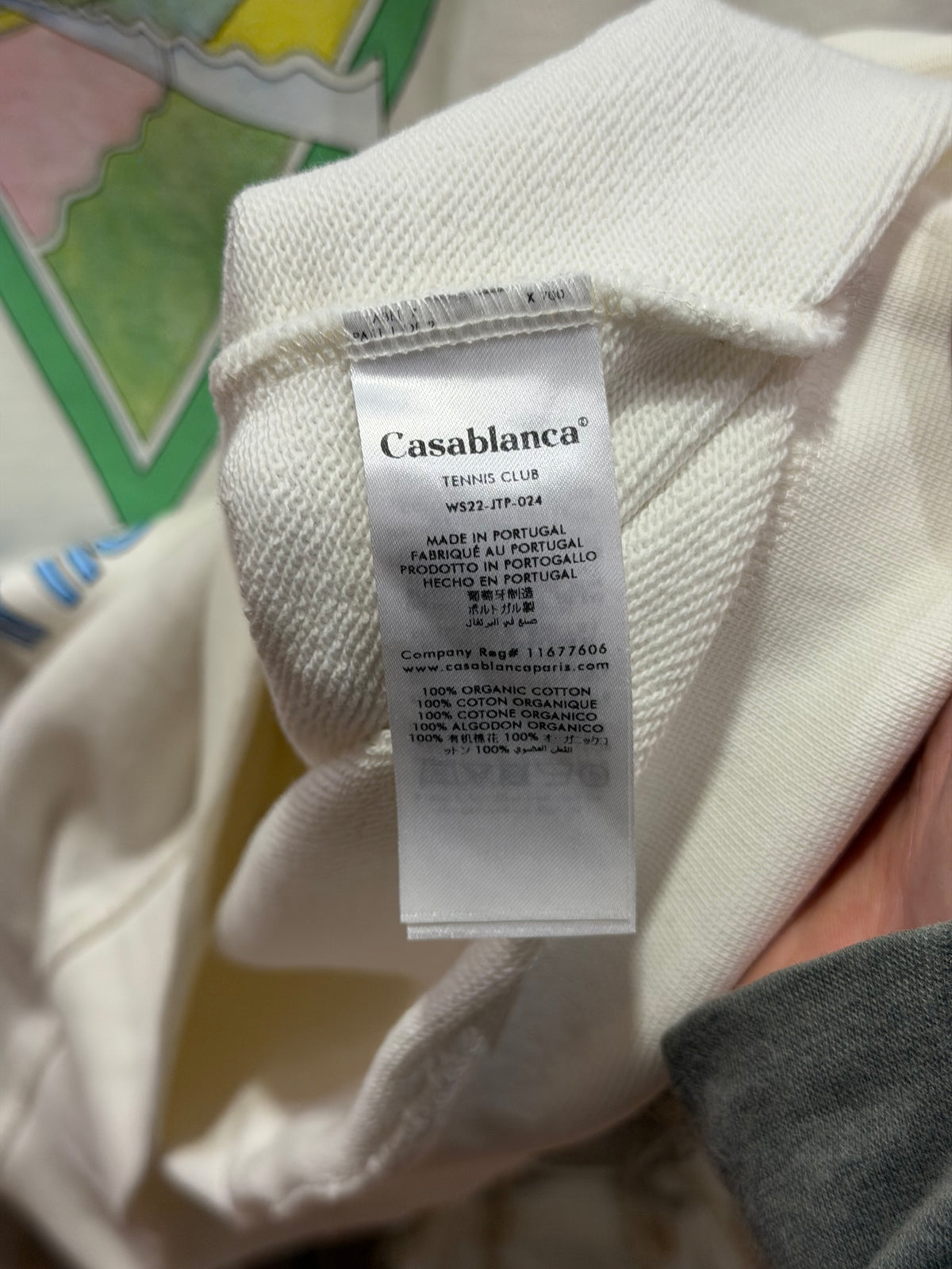 Casablanca Tennis Club Graphic Crewneck - White