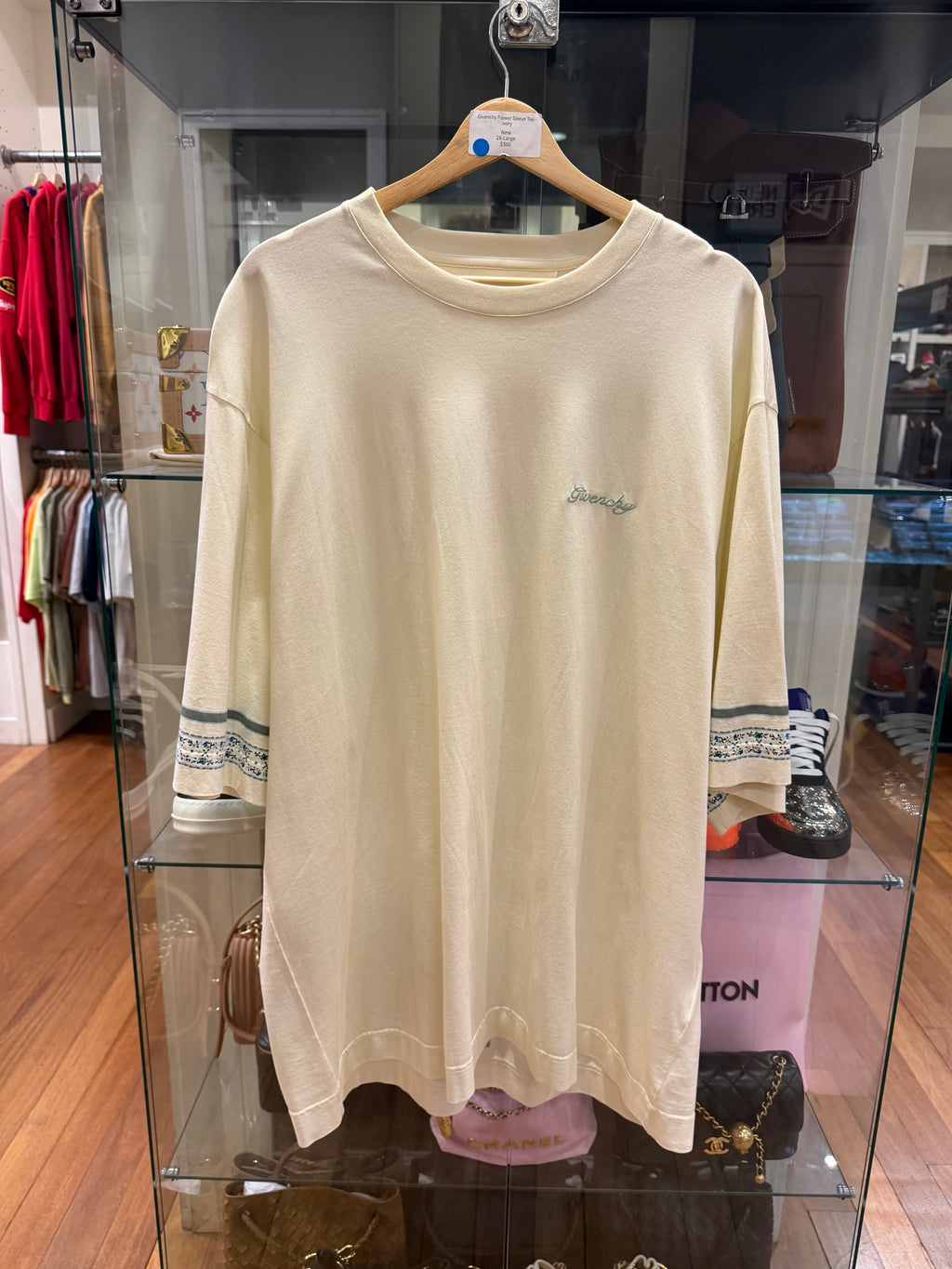 Givenchy Flower Sleeve Tee - Ivory