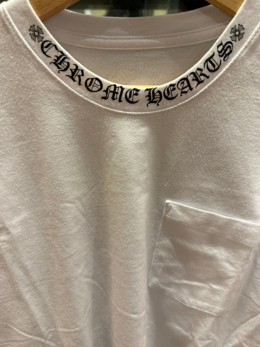 Chrome Hearts Neck Logo Tee - White
