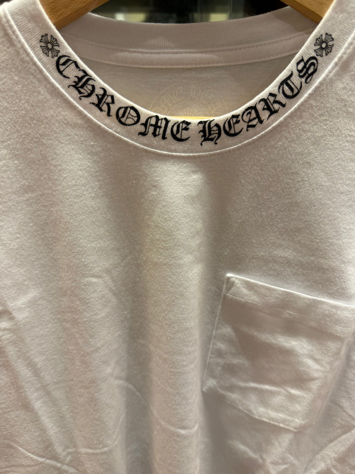 Chrome Hearts Neck Logo Tee - White