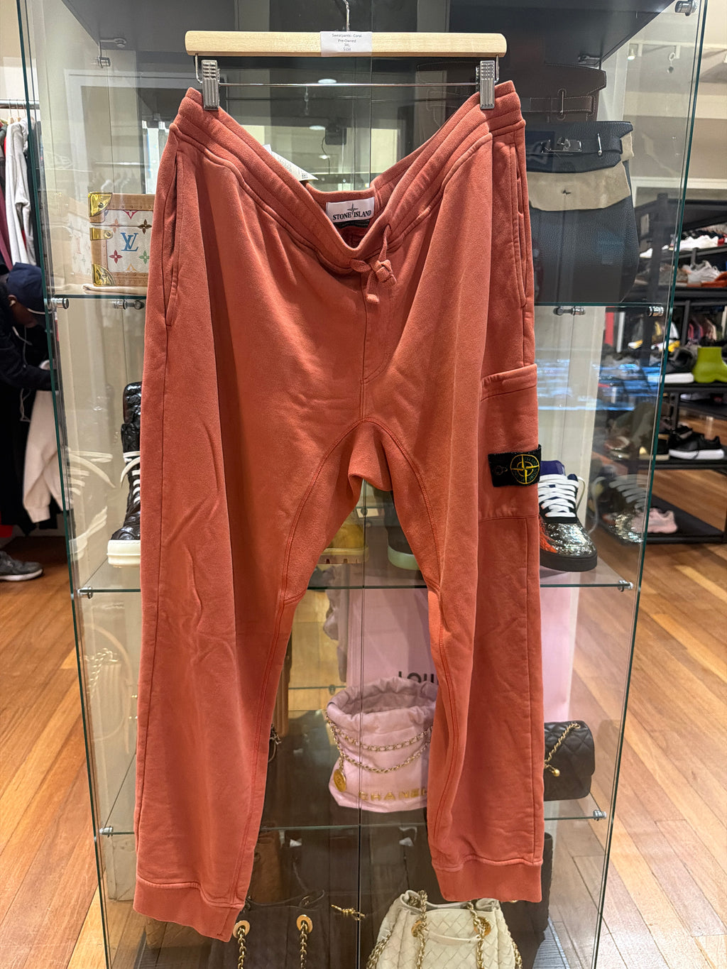 Stone Island Fleece Sweatpants - Coral