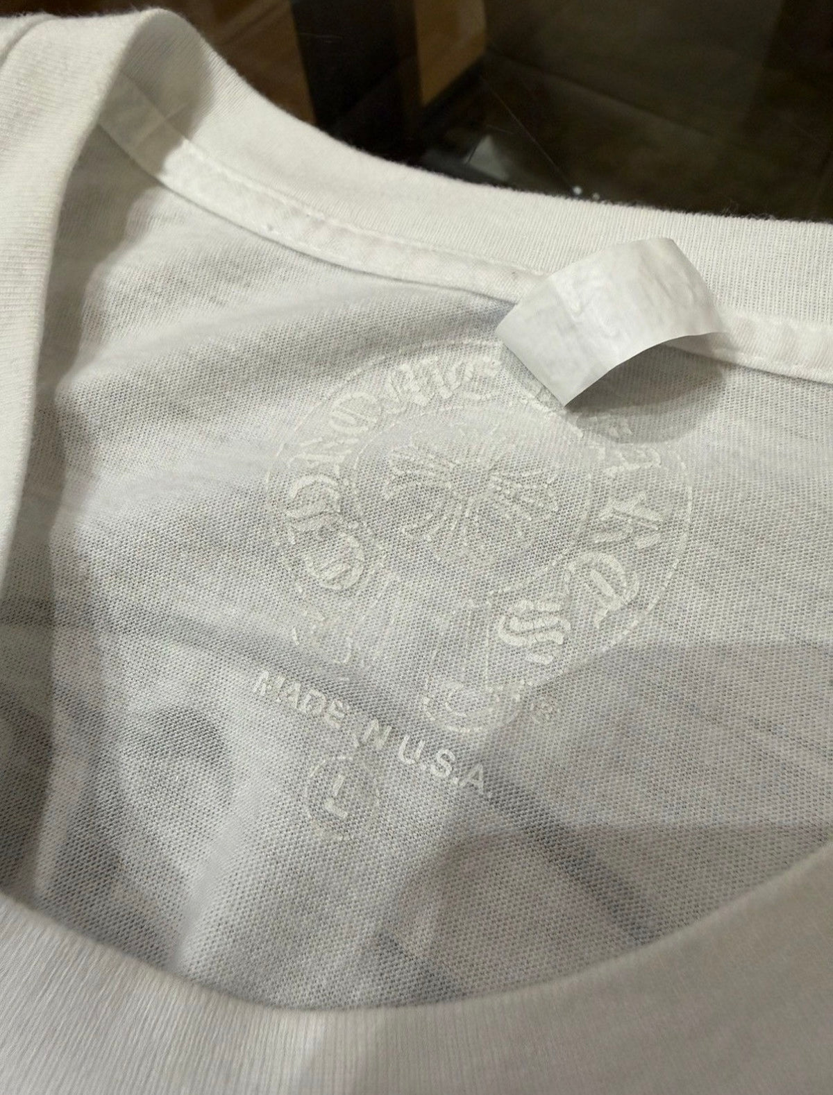 Chrome Hearts New York Horseshoe Floral Cross Tee - Large