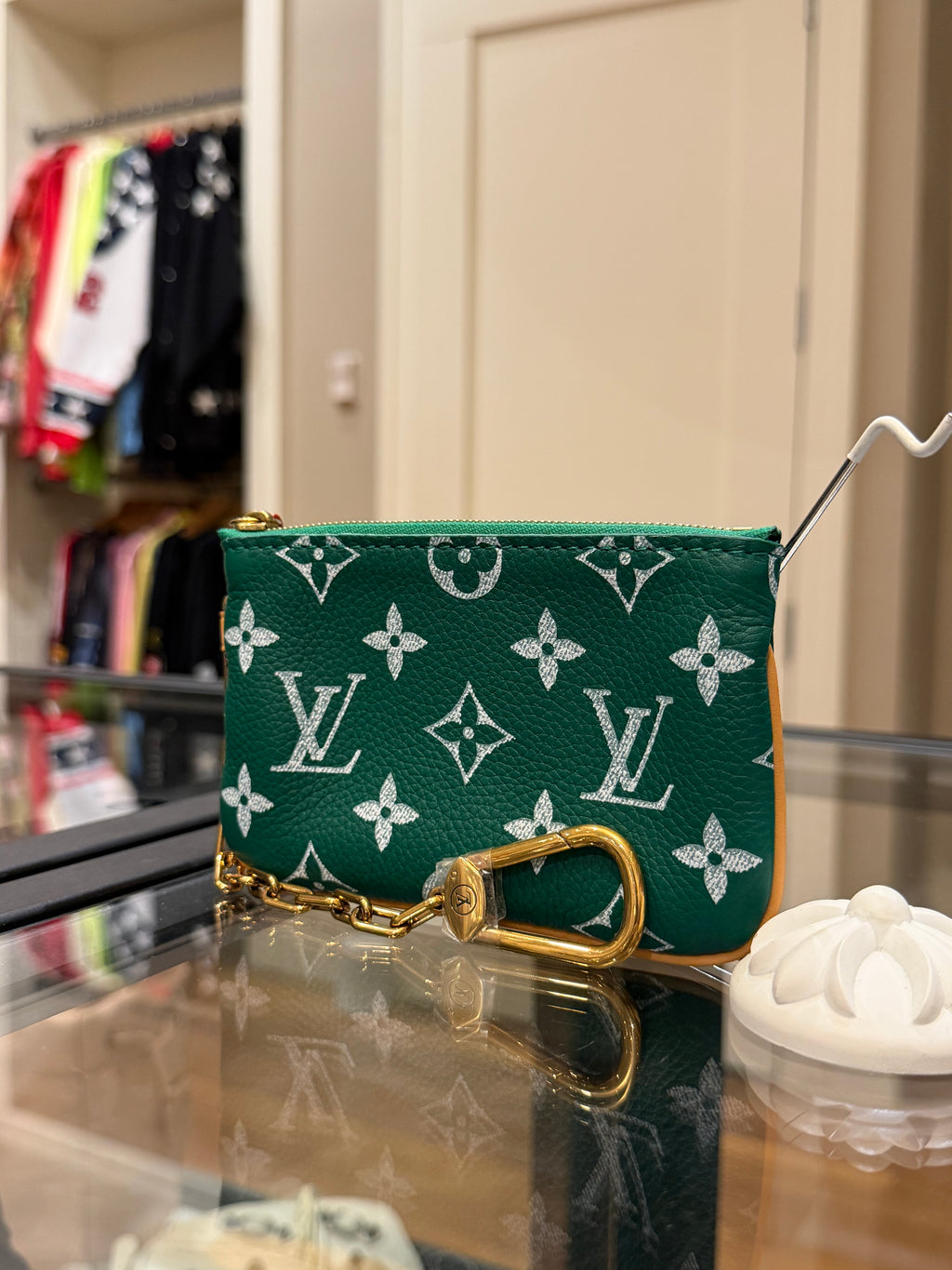 Louis Vuitton Calfskin Monogram Speedy 9 Bandouliére Pochette - Green