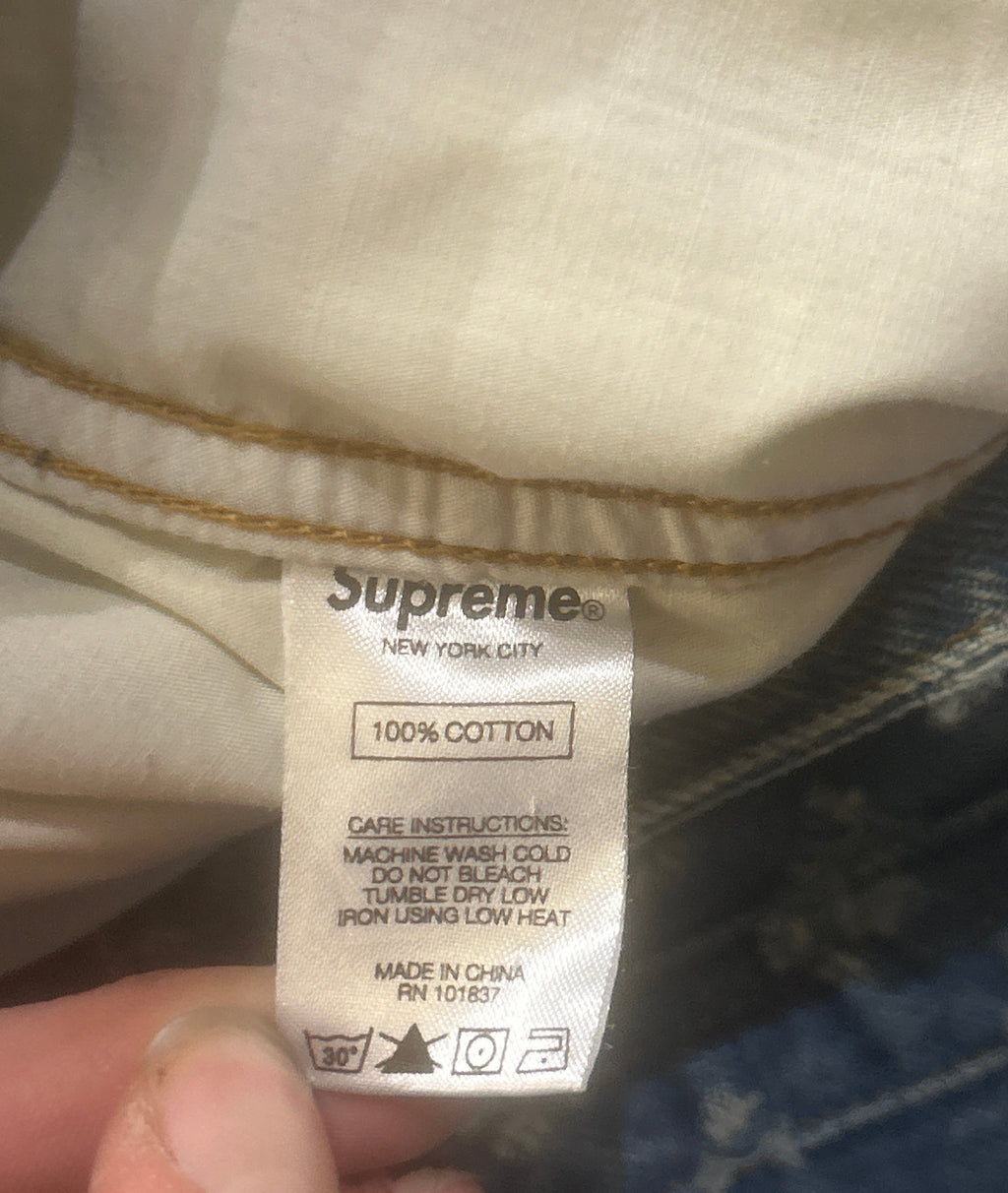 Supreme Hole Punch Denim
Trucker Jacket