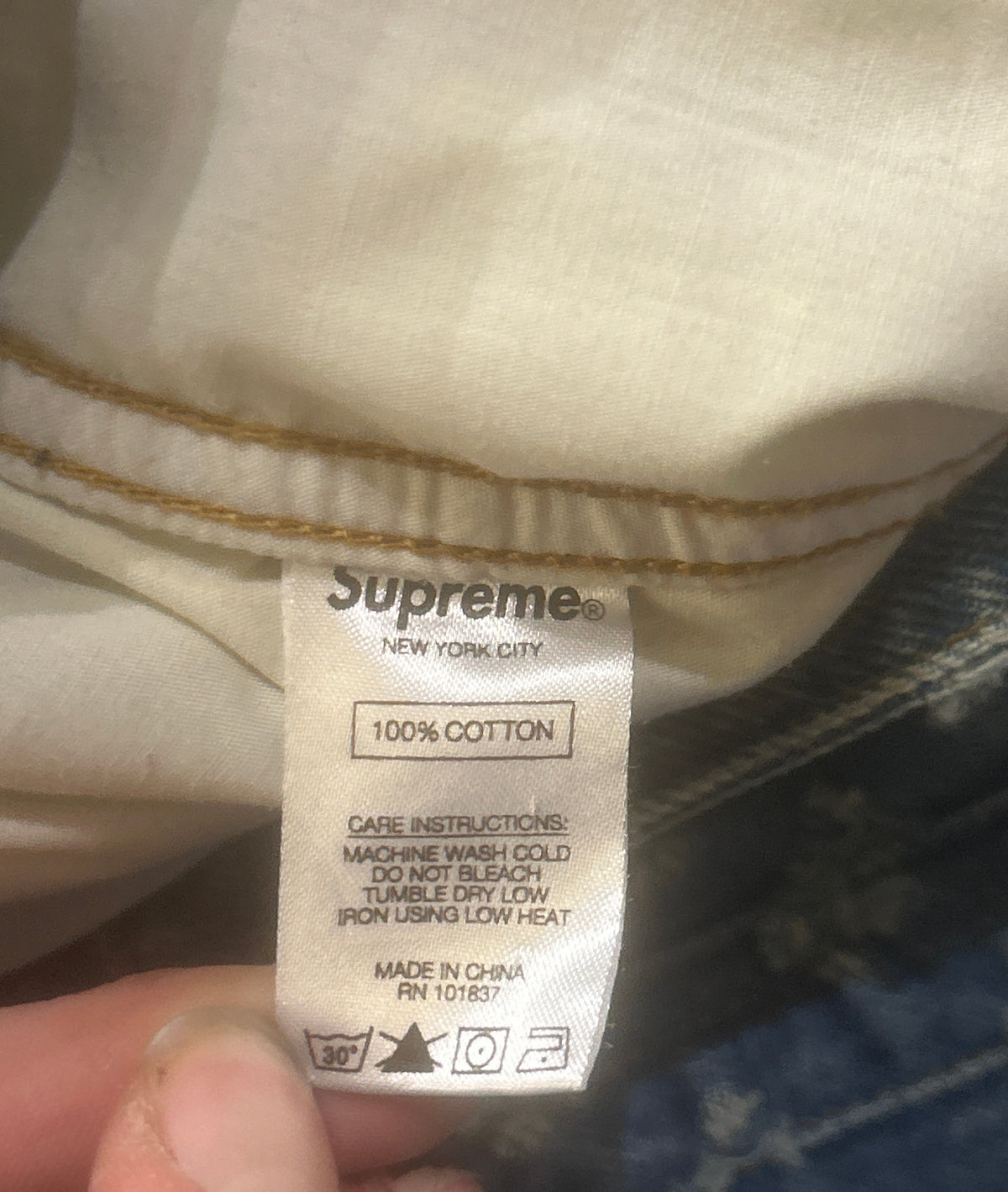 Supreme Hole Punch Denim
Trucker Jacket