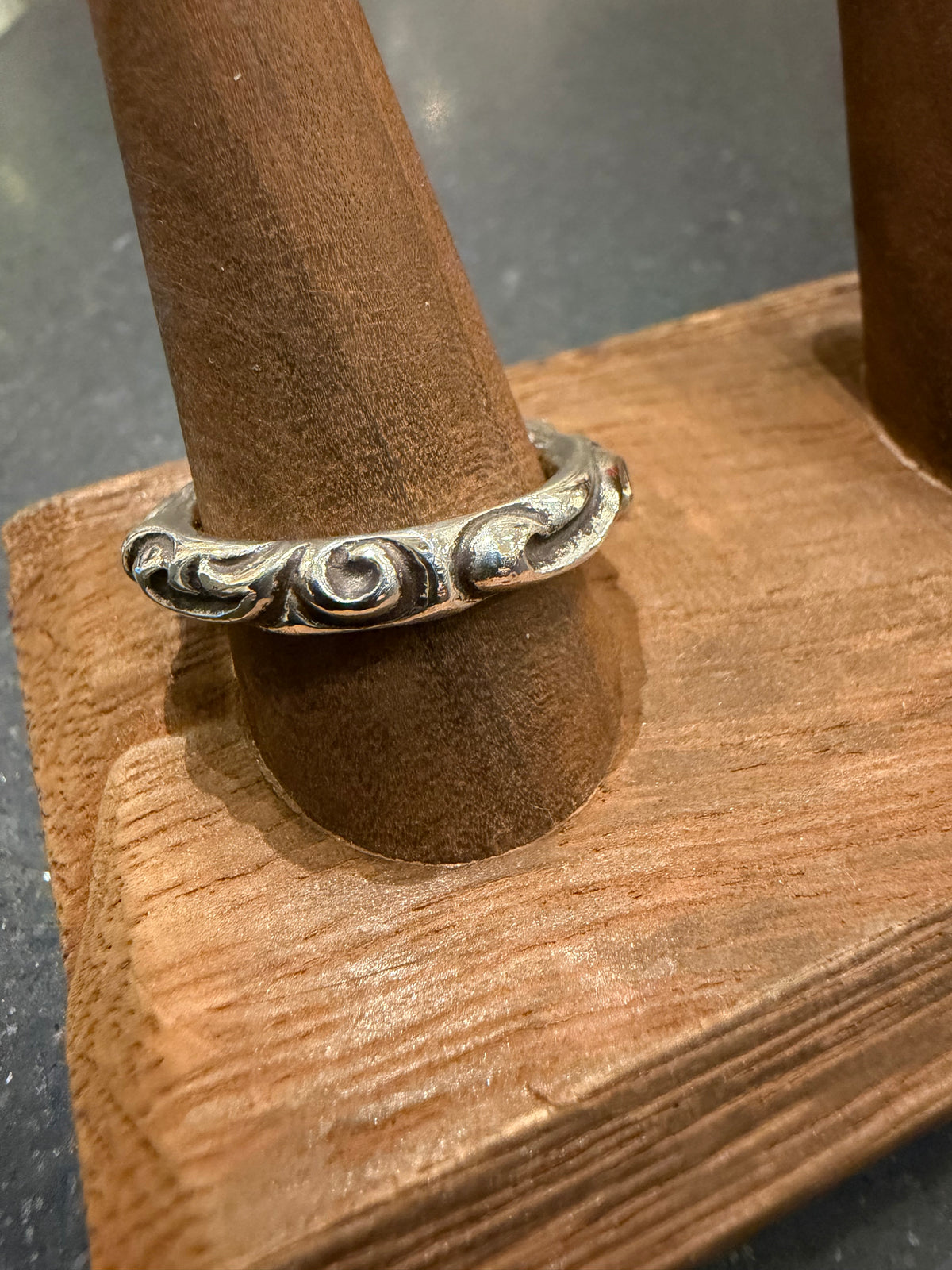 Chrome Hearts Scroll Band Ring Silver - Size 10