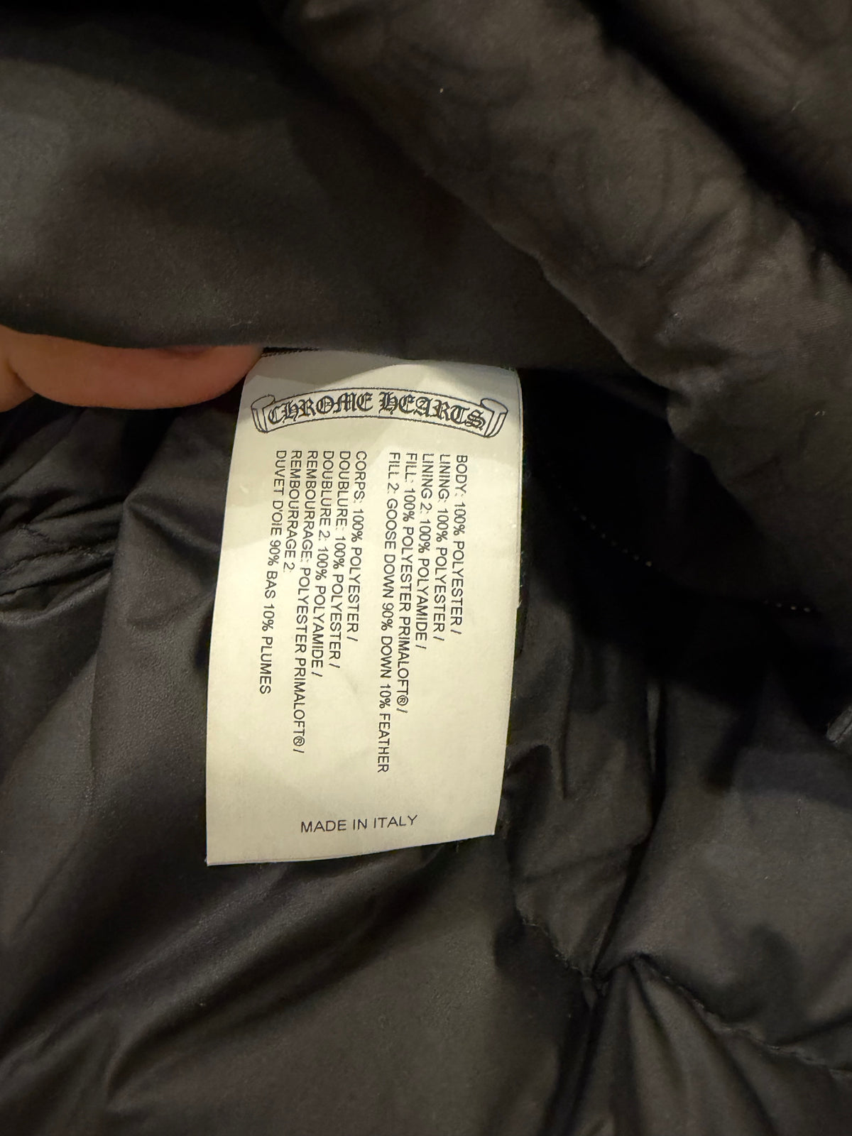 Chrome Hearts Cross Puffer Jacket - Black
