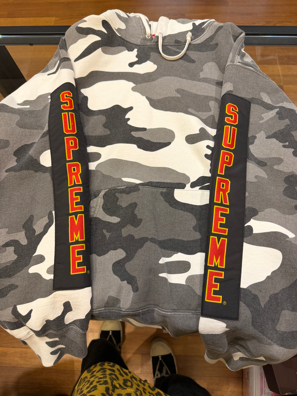 Supreme Woven Patches Hoodie - Snow Camo