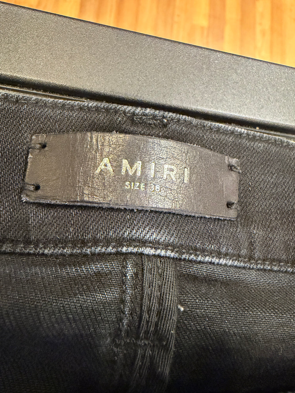 Amiri Starburst Applique Distressed Skinny Jeans - Black