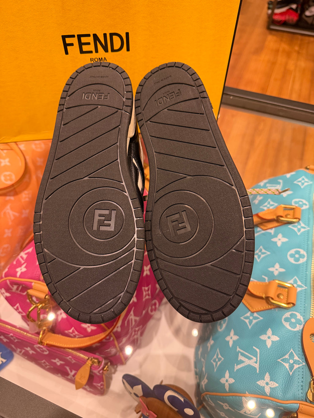 Fendi Match FF Low Top Sneakers - Black/White