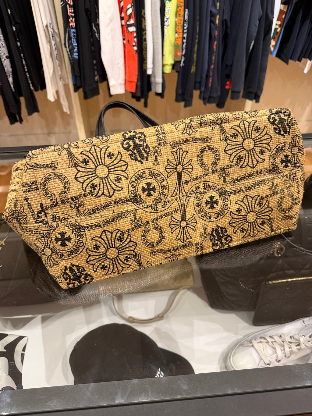 Chrome Hearts All Over Stencil Beach Tote - Beige