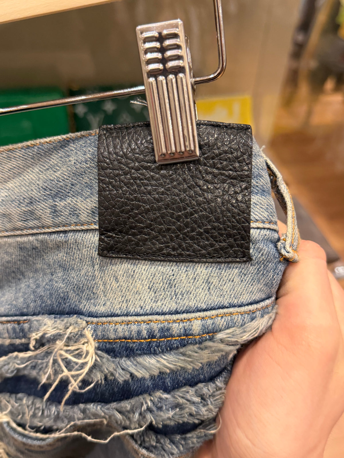 1017 Alyx 9sm BlackMeans Frayed Denim Jeans