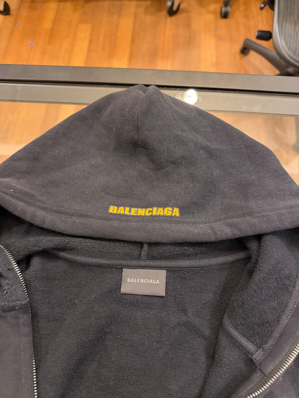 Balenciaga Sponsor Logos
Zip-Up Hoodie