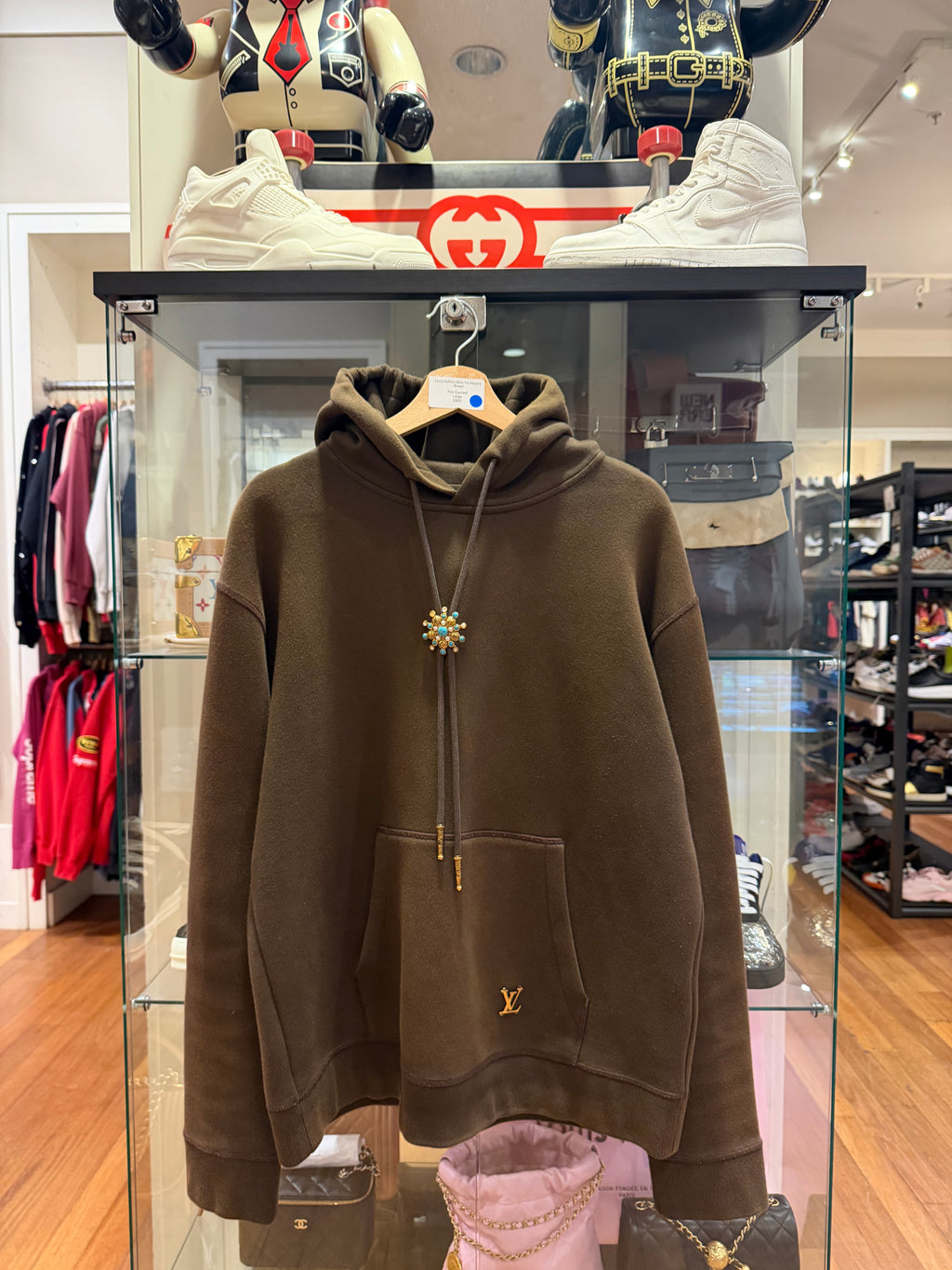 Louis Vuitton Bolo Tie Hoodie
- Brown