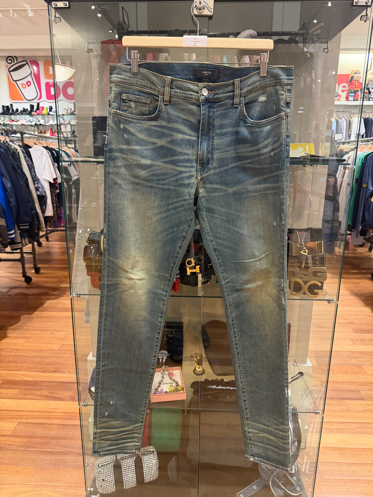 Amiri Whisker Fade Skinny Jeans