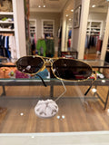 Balenciaga BB0227s XL Oval Sunglasses - Gold