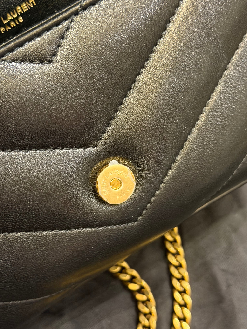 Saint Laurent LouLou Mini YSL Chain Bag in Quilted Leather