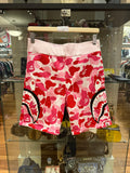 Bape ABC Camo Shark Sweat Shorts - Pink