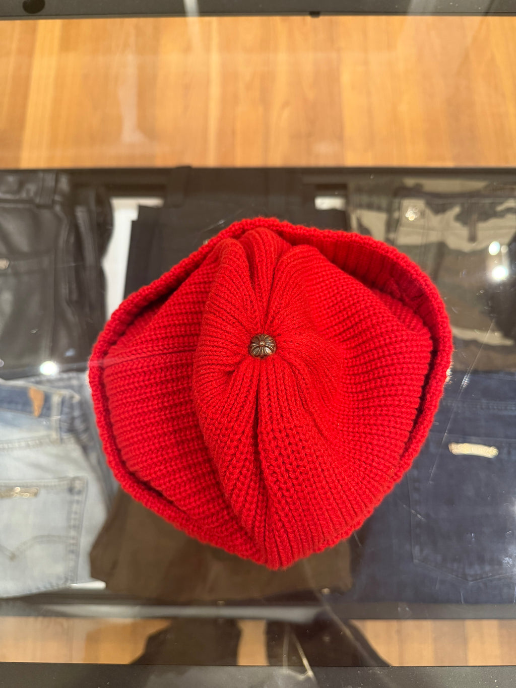Chrome Hearts Star Patch Cashmere Beanie - Red