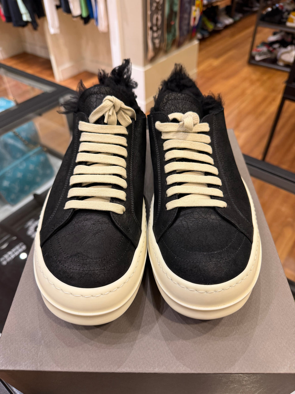 Rick Owens Vintage Low - Sherling Lined Black
