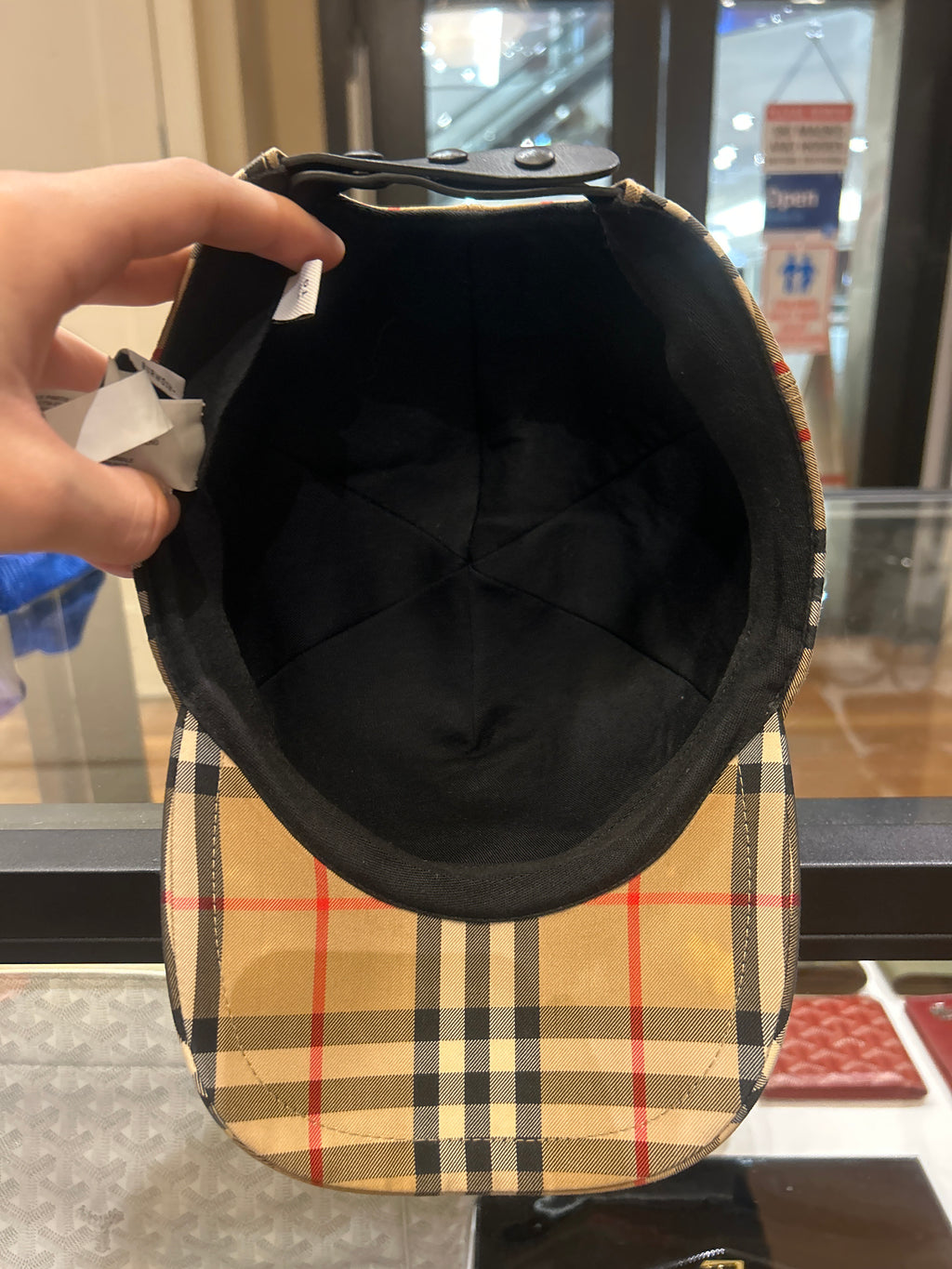 Burberry Logo Vintage Check Baseball Cap