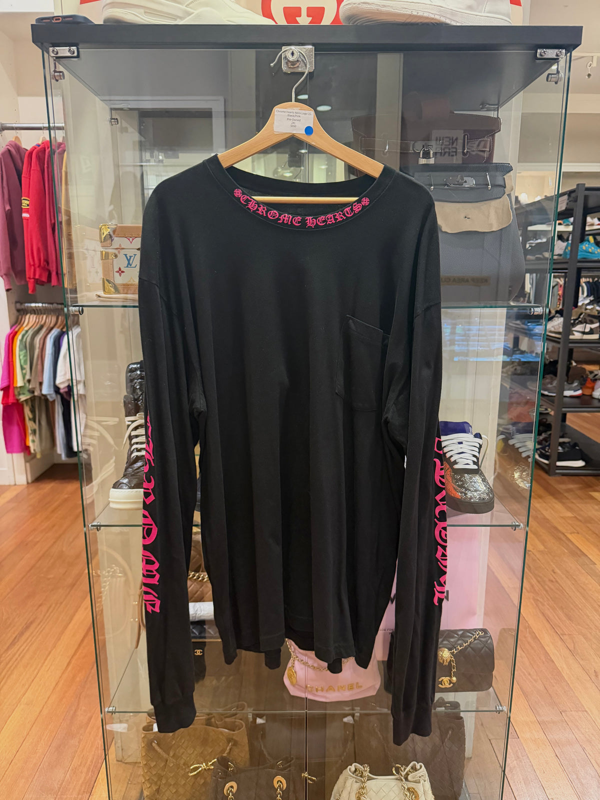 Chrome Hearts Neck Logo LS -
Black/Pink