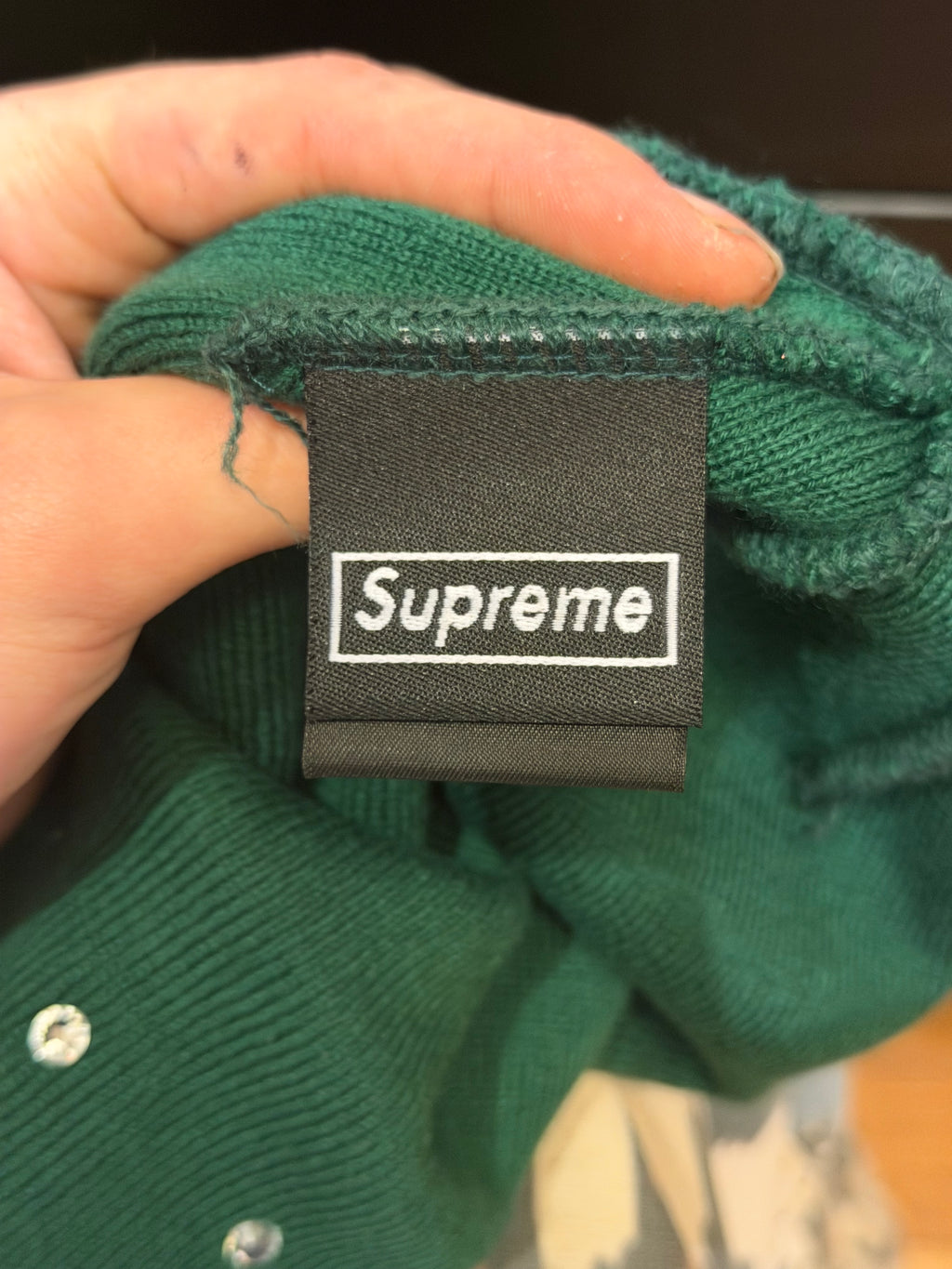Supreme x New Era Rhinestone Beanie - Green