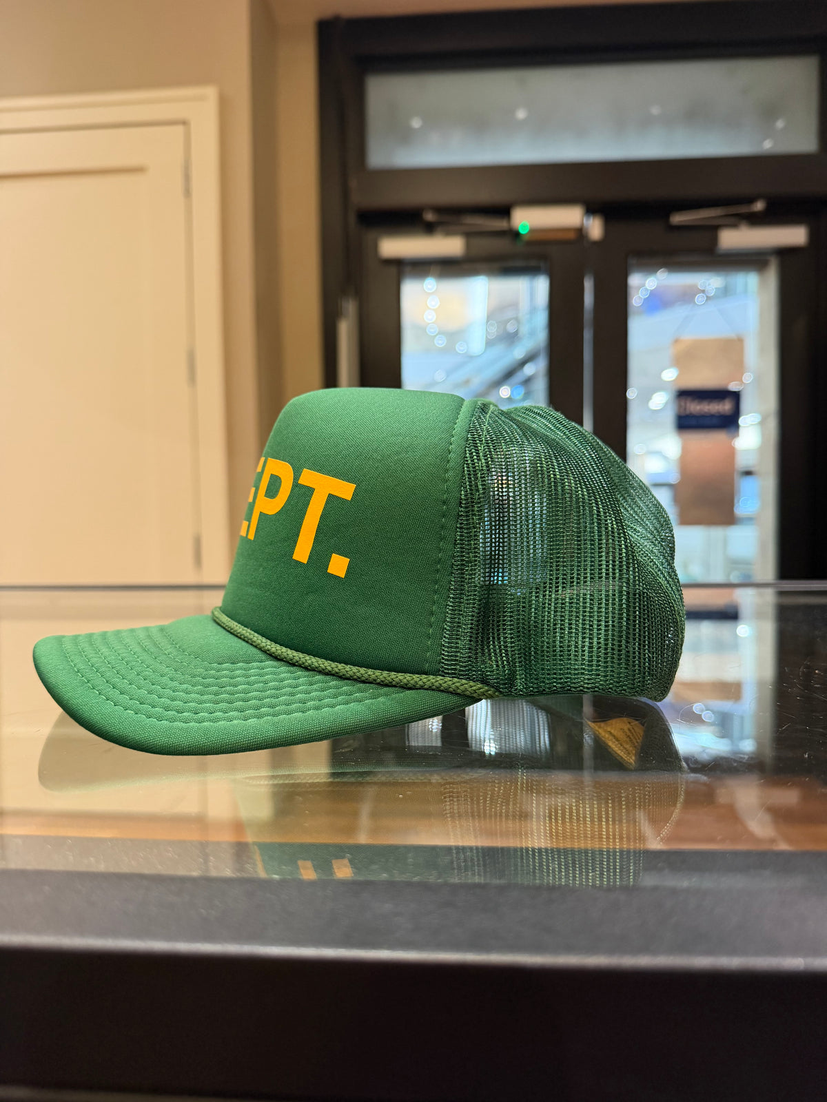 Gallery Dept. “Dept.” Trucker Hat - Green/Yellow