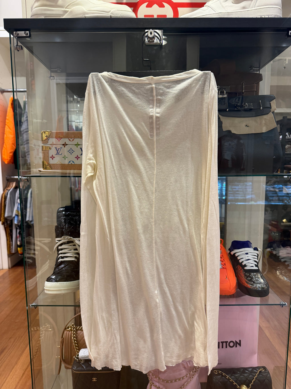 Rick Owens Sheer Long Sleeve - White
