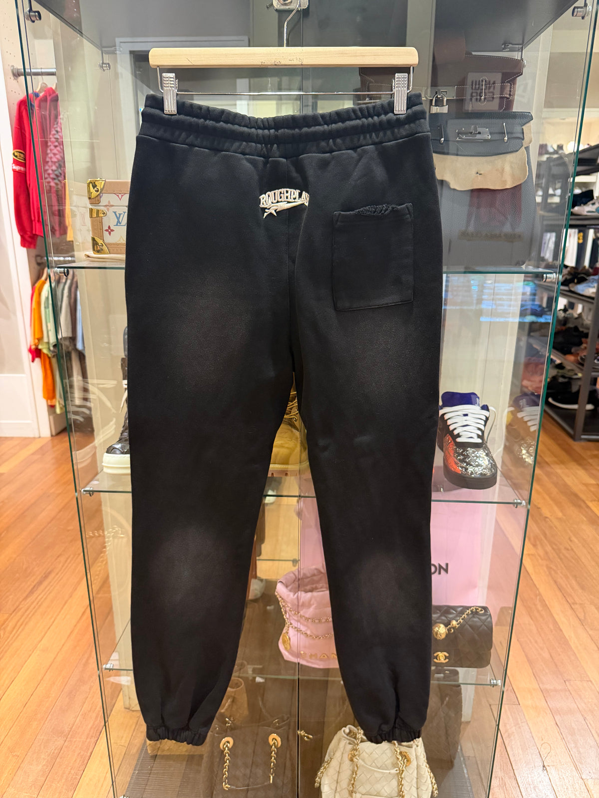 Rough Play Graphic Sweatpants - Black