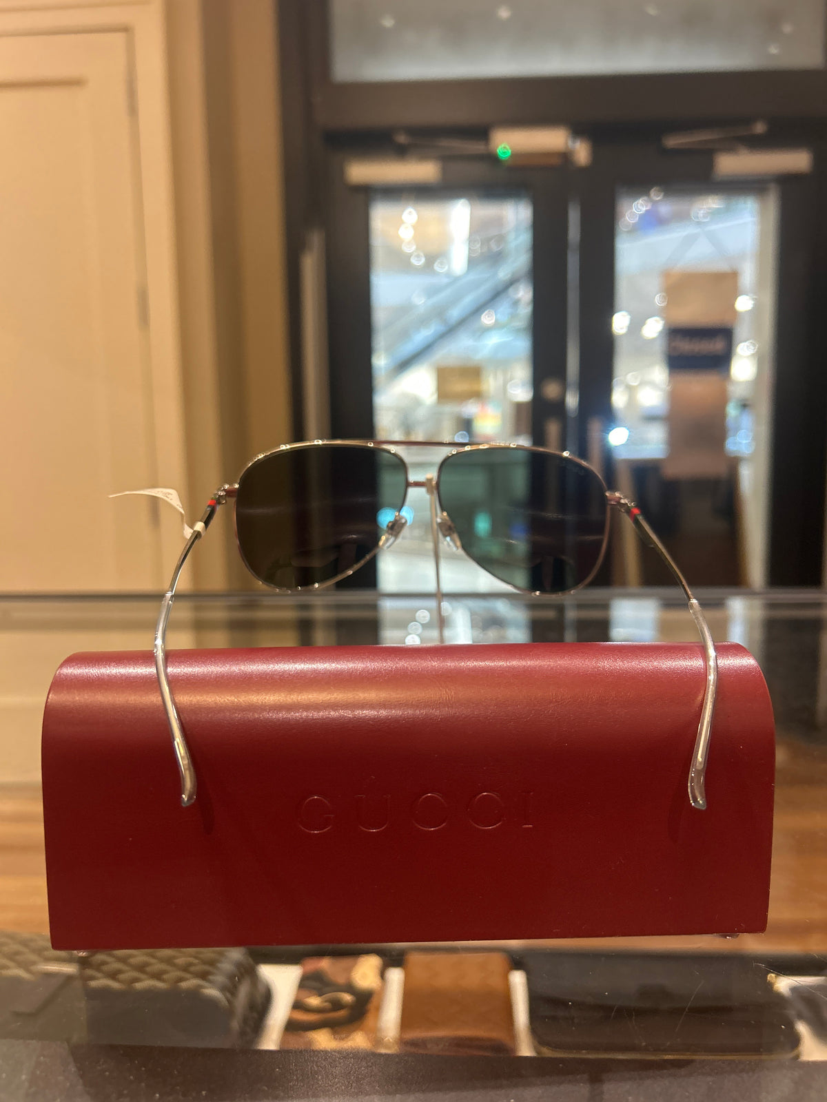 Gucci Aviator Grey Tinted Sunglasses