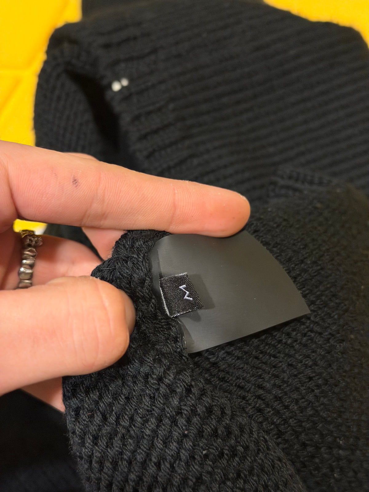 Raf Simons SS23 Cropped R Wool Sweater - Black