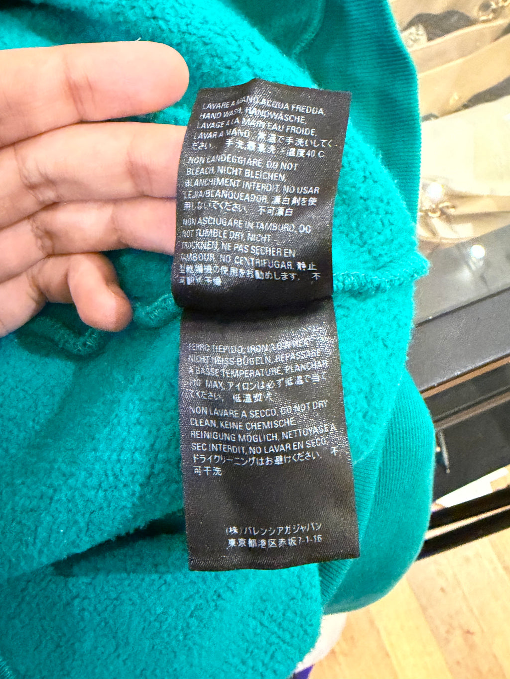 Balenciaga 'Crown Graphic Print ' Hoodie - Turquoise