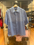 Louis Vuitton Damier Spread SS Button Down  - Light Blue