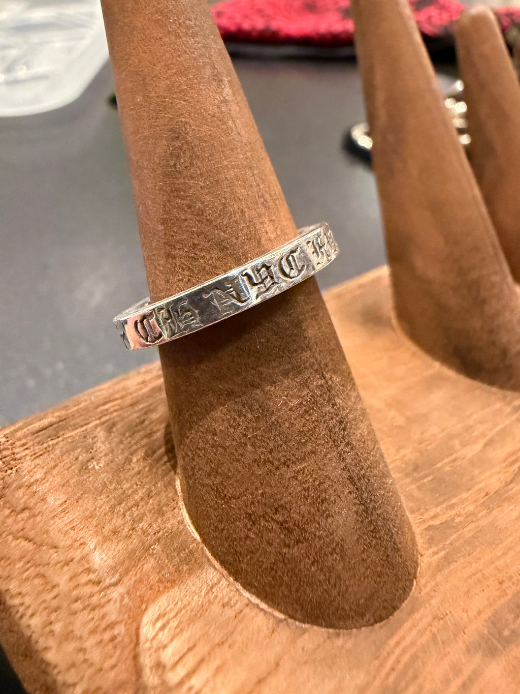 Chrome Hearts NYC F You 3MM Spacer Ring Silver - Size 6.5