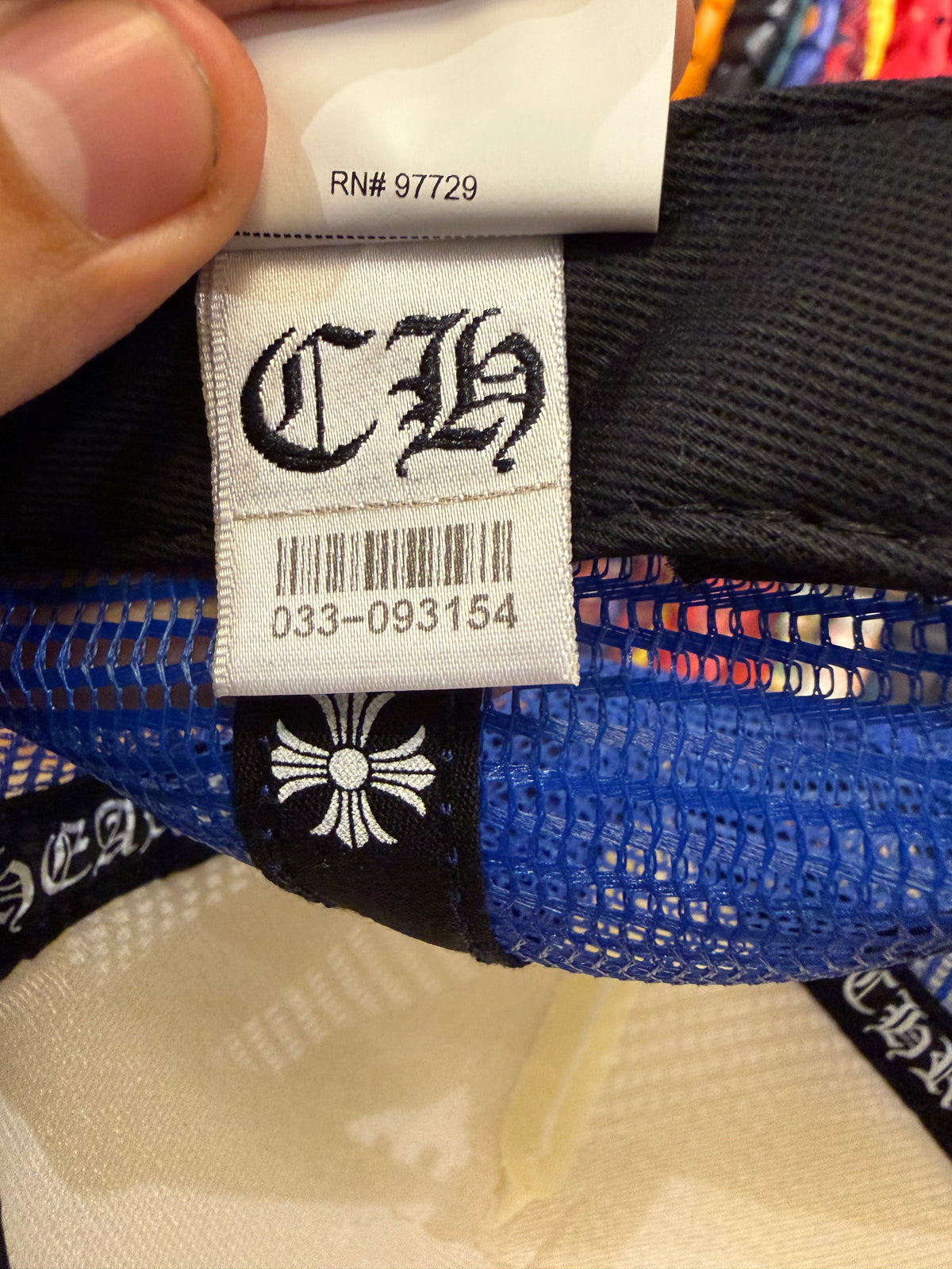 Chrome Hearts Eyechart Trucker Hat - Blue/White