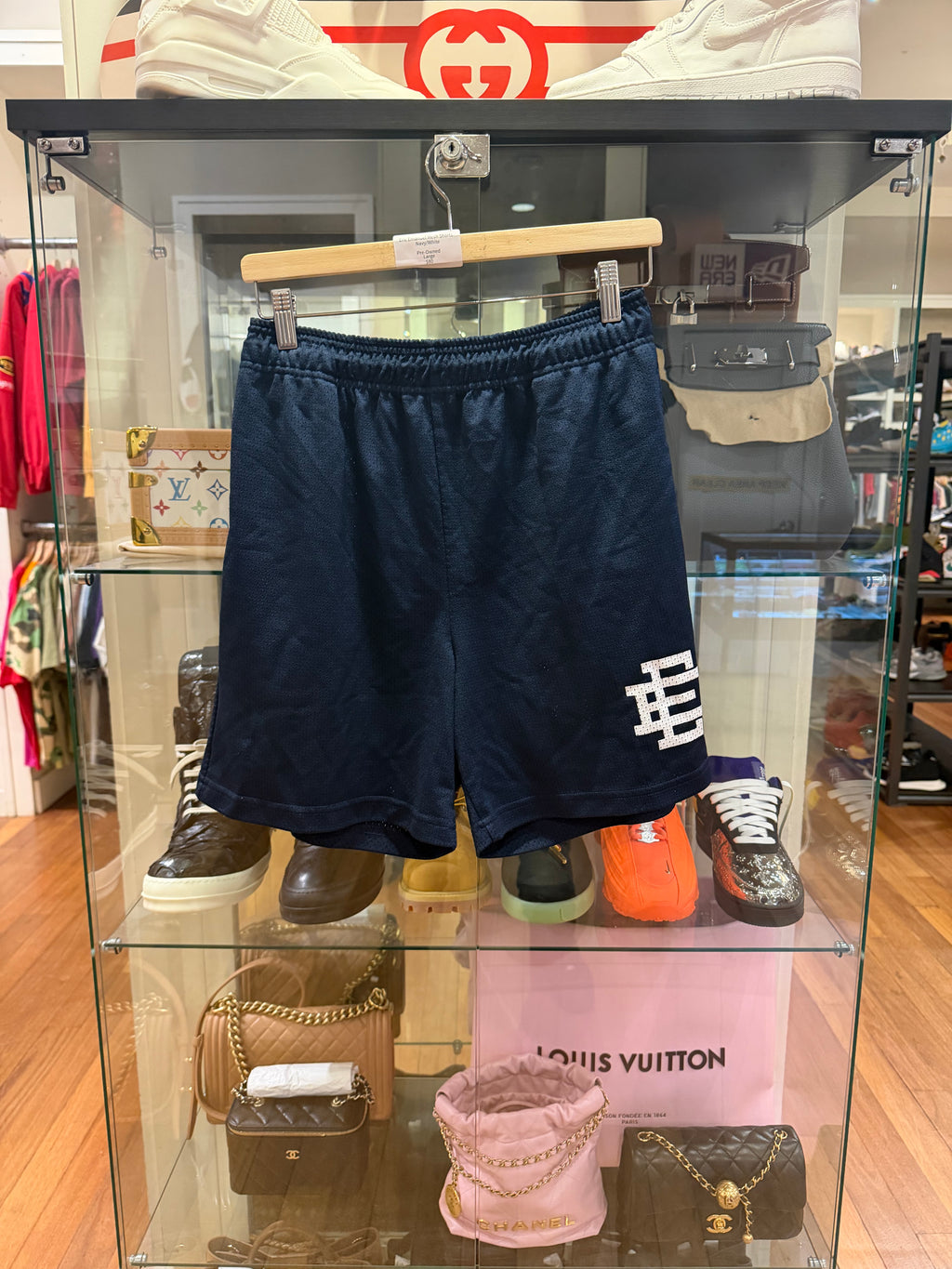 Eric Emanuel Mesh Shorts - Navy/White