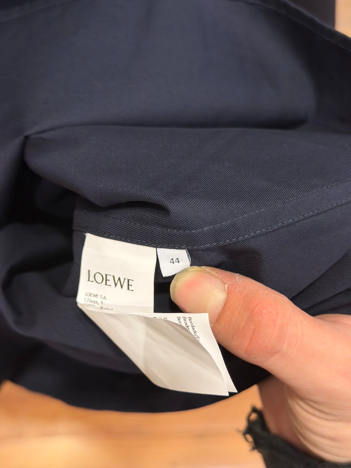 Loewe Anagram Cotton Twill Short Sleeve Button Up