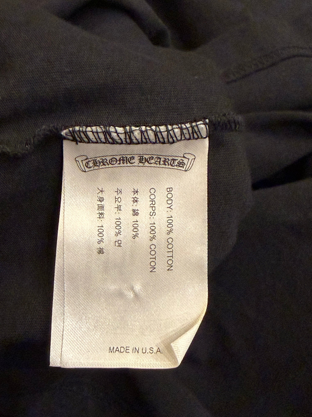 Chrome Hearts Multicolor Cross LS - Black