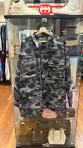 Bape FW22 Grid Camo Relaxed Fit Military Shirt - Black