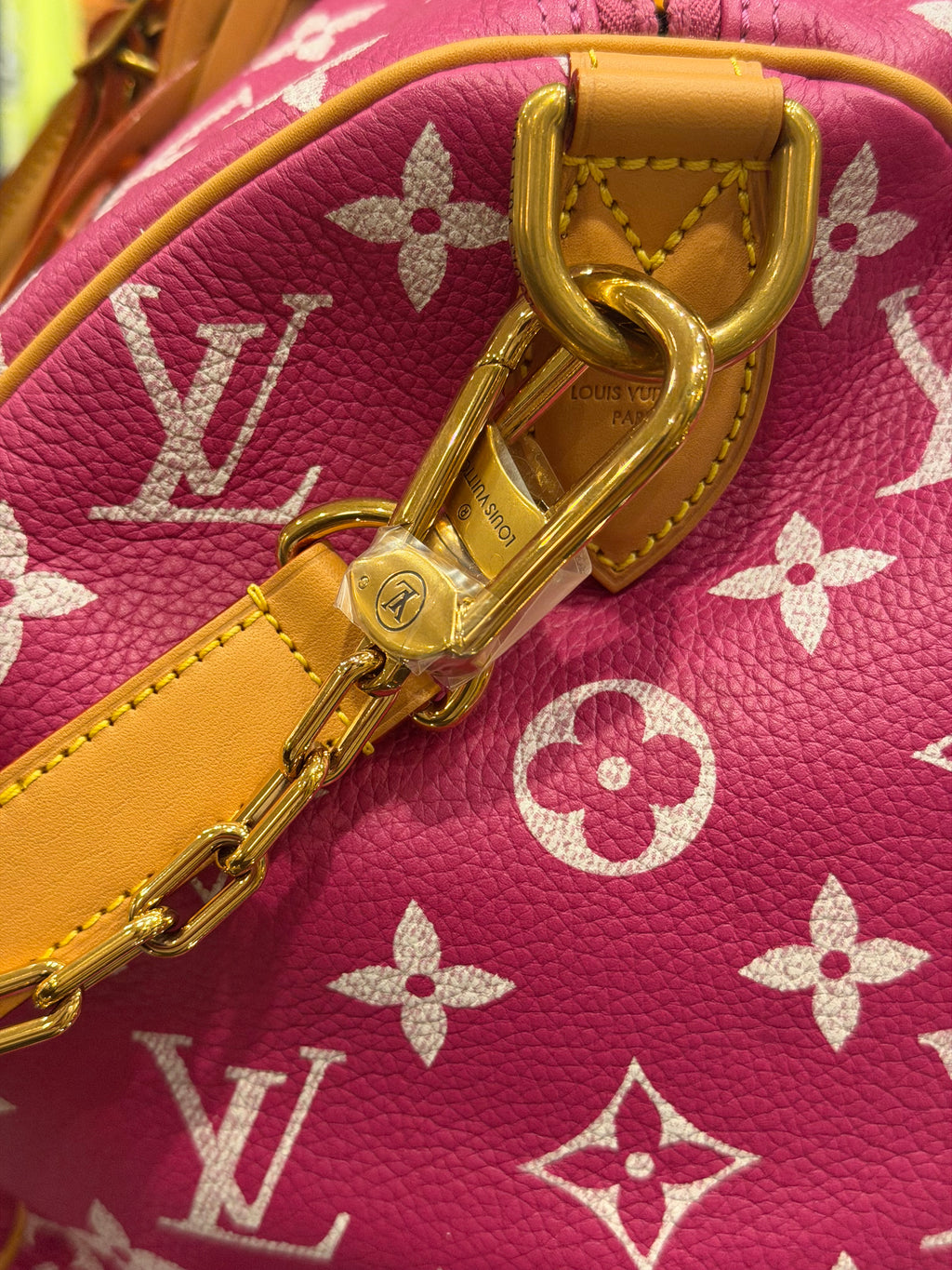 Louis Vuitton P9 Speedy 40 Bandouliere Pink Agate Duffle Bag