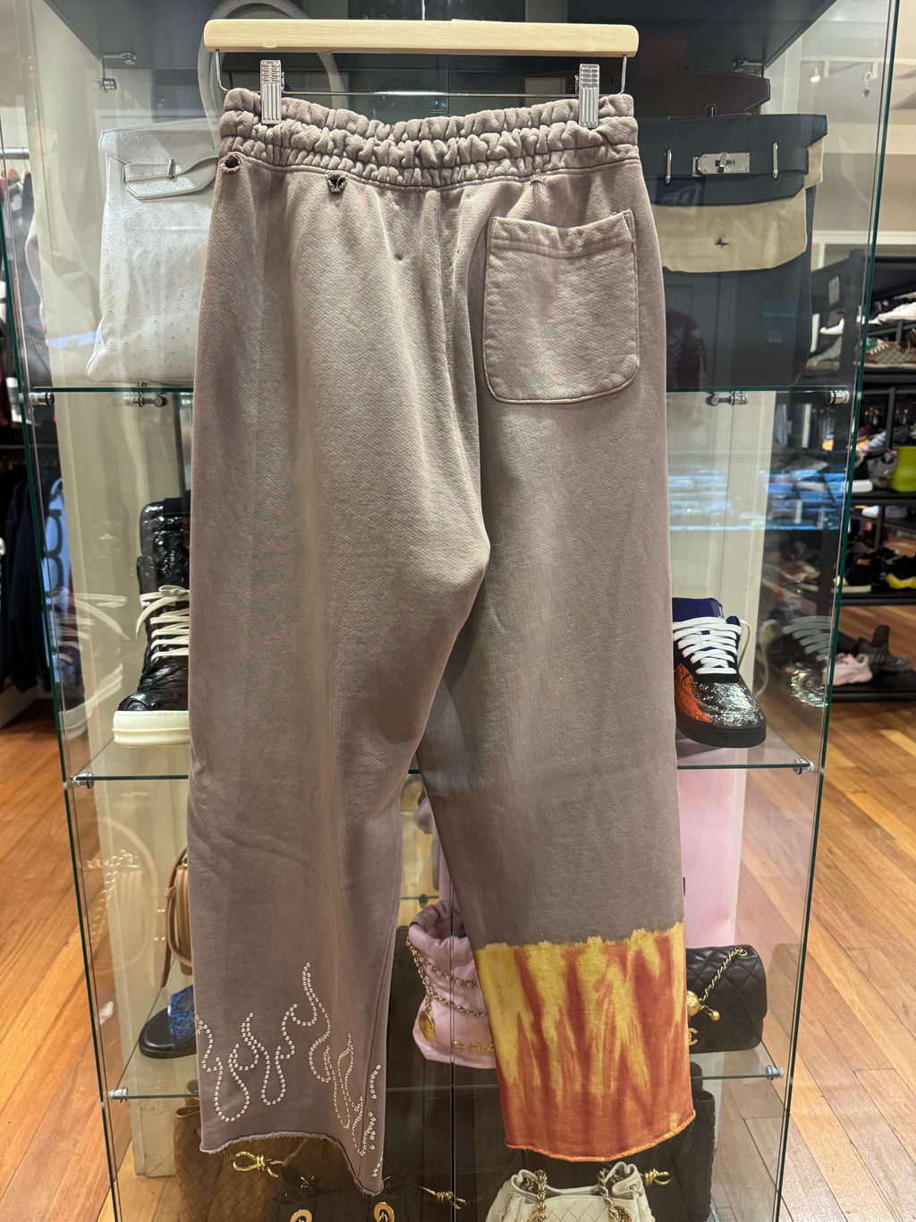 Paly Hollywood Mass Print Sweatpants - Beige