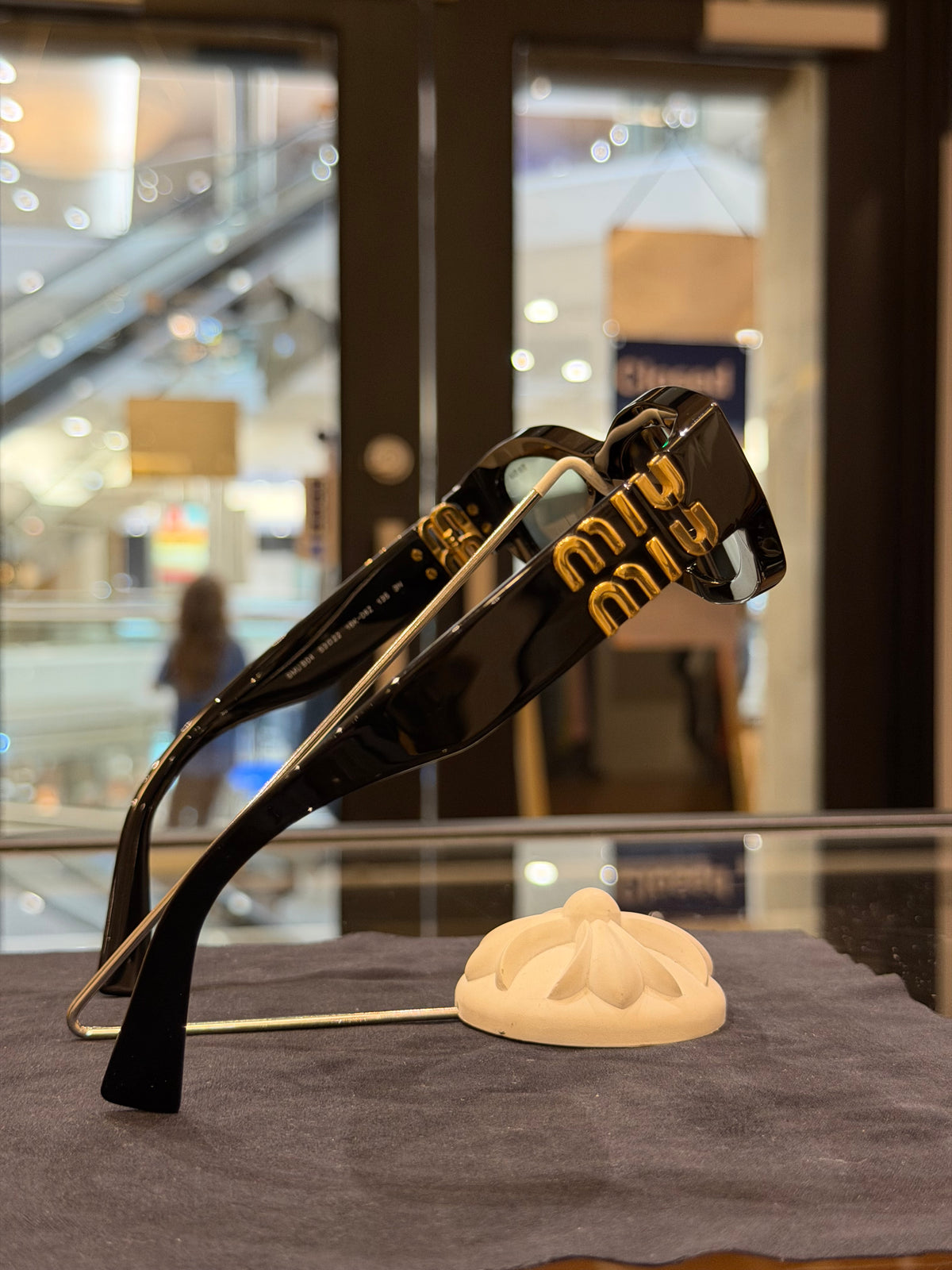 Miu Miu Mu O9WS Sunglasses In Black & Gold